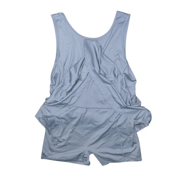 Halara Backless 2-in-1 Pocket Mini Flare Golf Active Dress Sz 2XL Womens Blue Mi - Picture 9 of 11